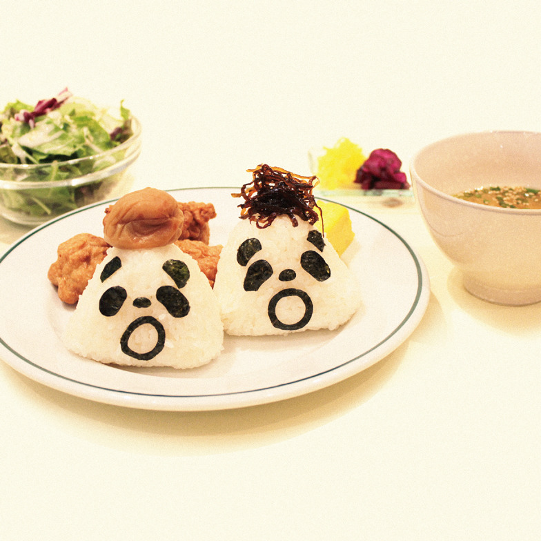 限定メニュー「パンダのおにぎり&お茶漬けセット」