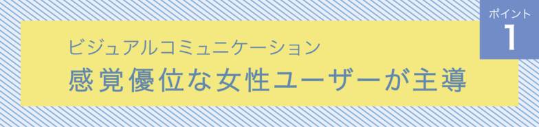 ビジュアルコミュニケーション ポイント1 感覚優位な女性ユーザーが主導