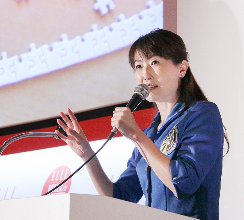 宇宙飛行士の山崎直子さんが登壇