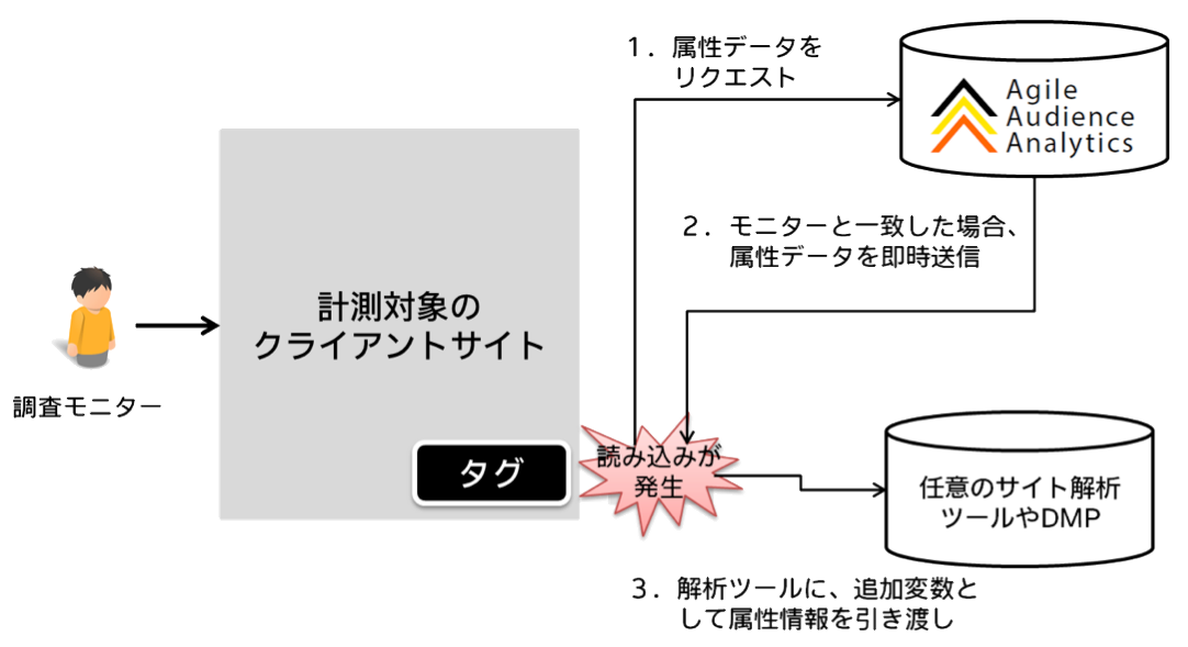 「Agile Audience Analytics」のサービス概念図