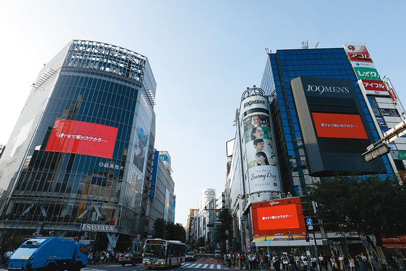 渋谷のスクランブル交差点