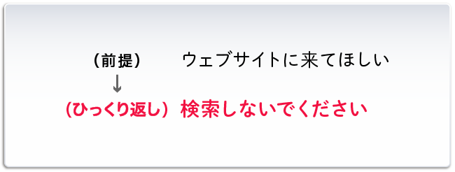 検索しないでください