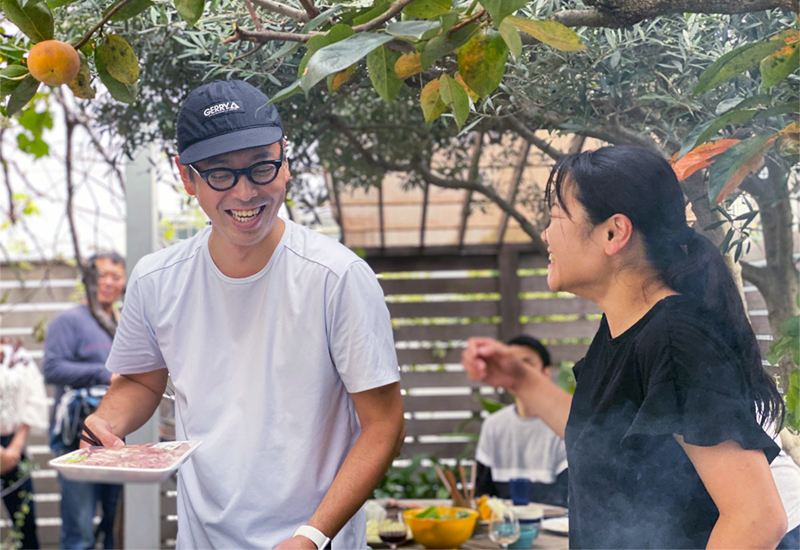 二子玉川でのBBQの様子