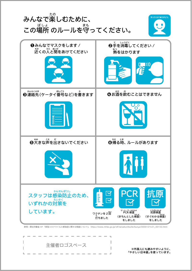 コロナ対策における主体的な取組をより分かりやすく伝えるためのツール
