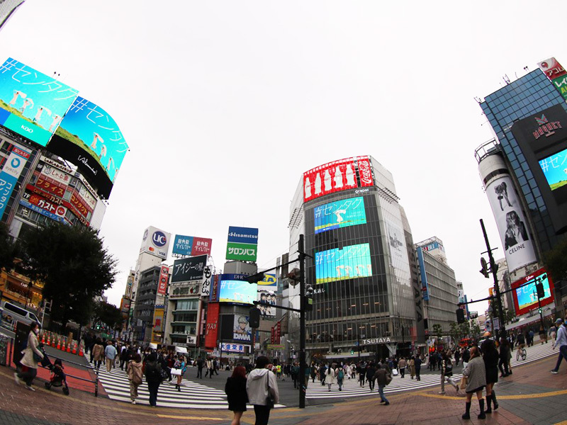 渋谷でのOOH放映