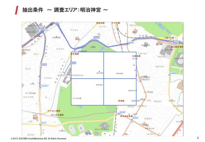 調査エリア 明治神宮